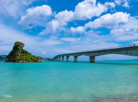 [Must-See Attractions] Central & Northern Okinawa Day Tour from Naha/Chatan with Korean-speaking Guide: Cape Manzamo, Kouri Island, Churaumi Aquarium & American Village ｜Japan